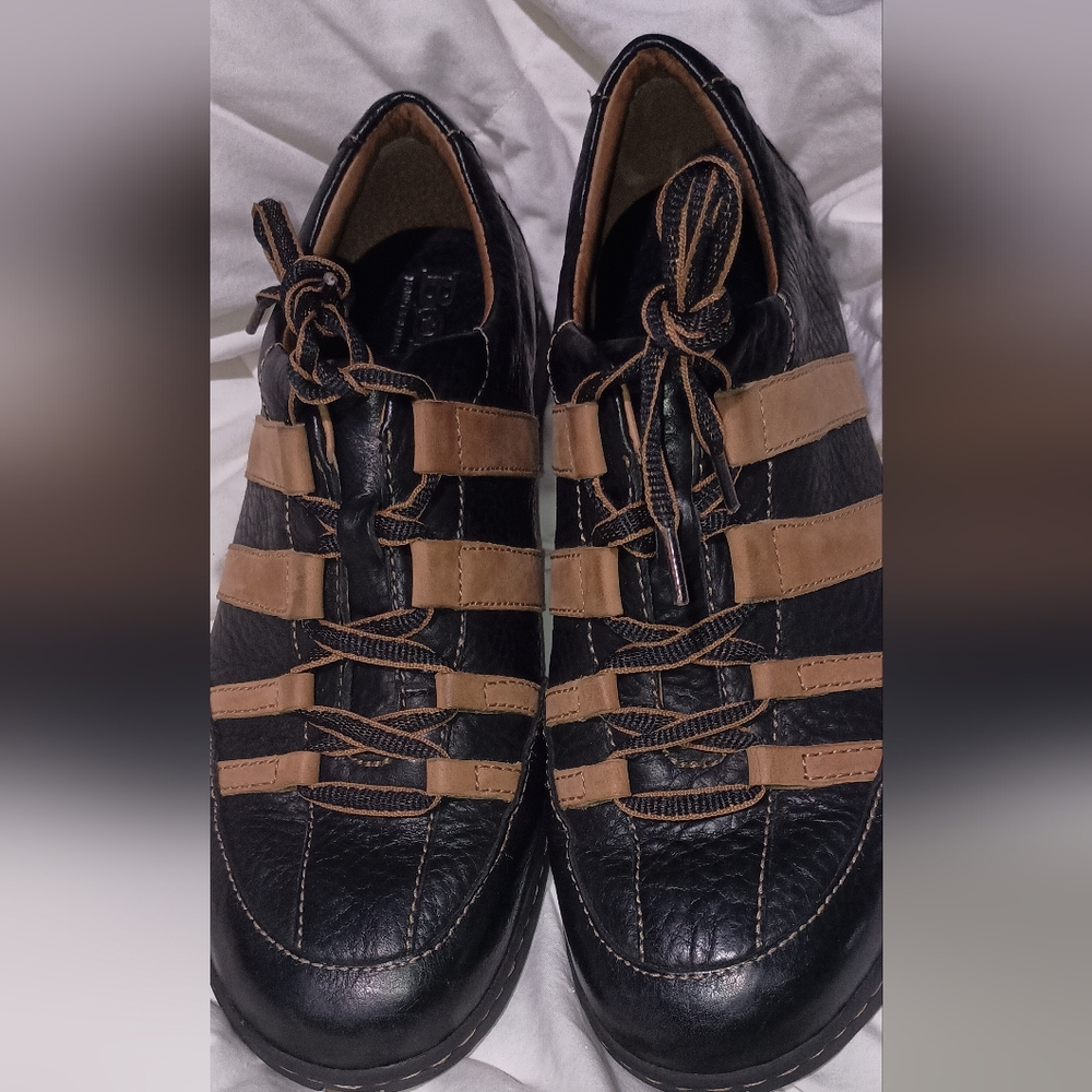 Born Men's Black and Tan Leather Oxfords Ashram II 9.5 43 New